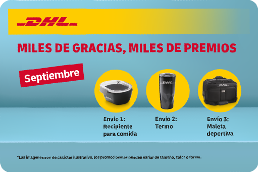 tarjeta DHL MILES DE GRACIAS, MILES DE PREMIOS, Septiembre